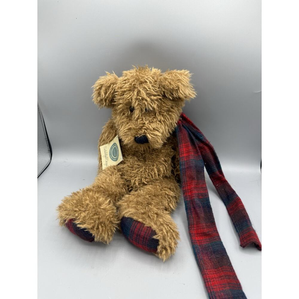 Boyds Bears Plush Teddy Fidelity B McGoo 14” w Tag Plaid Scarf Jointed